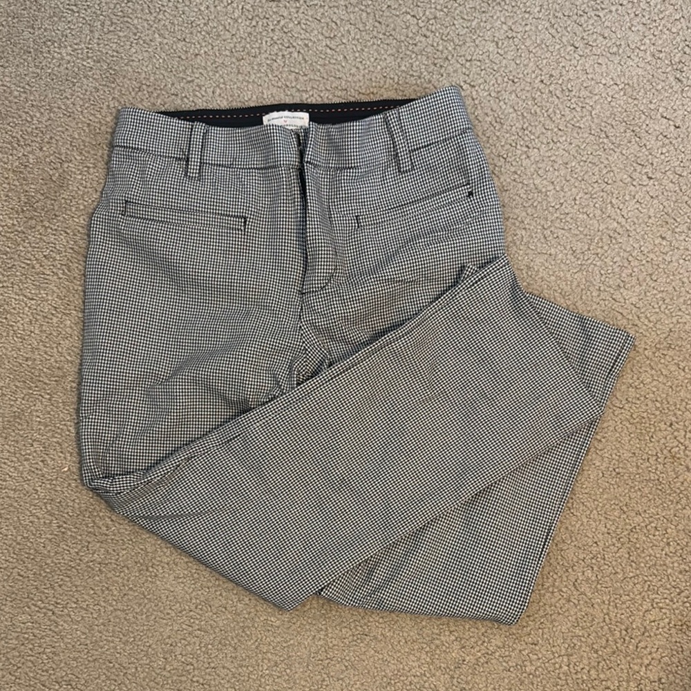 Anthropologie Houndstooth Straight Leg Pants